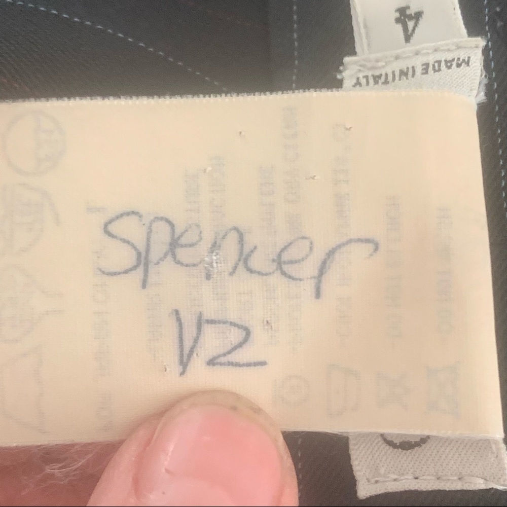 GIORGIO ARMANI Vintage Wool Crepe Blue Pinstripe Dress Pants - Picture 16 of 16